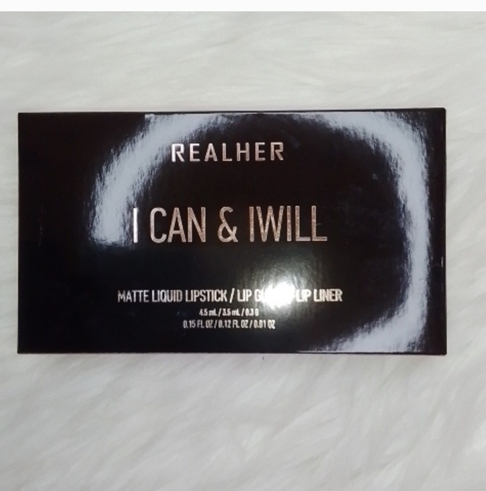 RealHer Matte Liquid Lipstick,Lipgloss & Liner - I Can & I Will-- MAUVE